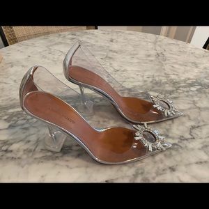 Amina Muaddi Begum Glass Heels, 38.5